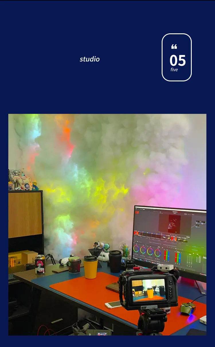 Kit Cloudy : Lampe Led en forme de nuage de tonnerre RGB, bande lumineuse créative en forme de nuage, pour salle de jeu, barre lumineuse murale, atmosphère, fête, Festival, décoration - myledly