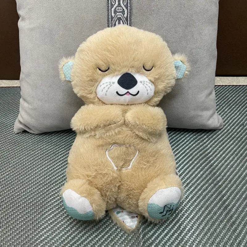 LumiOurs : Poupée en peluche pour bébé, ours respirant, nouveau-né, sommeil apaisant, compagnon de jeu, loutre, jouet pour enfants, musique, compagnon de sommeil, son et lumière, jouet cadeau - myledly