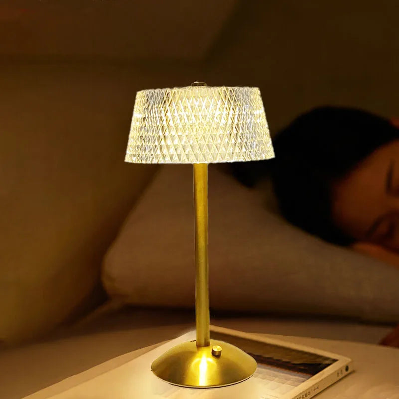 Lampe cristal diamant rechargeable éclairage ambiance
