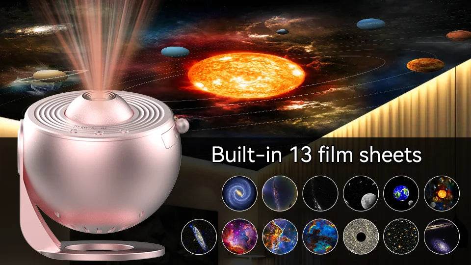 Cosmos projector : Veilleuse galaxie projecteur ciel étoilé projecteur 360 ° rotation planétarium lampe pour enfants chambre saint valentin cadeau mariage déco - myledly