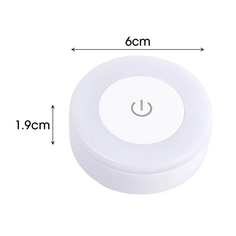 Sensitive Led : Mini LED capteur tactile veilleuses USB Rechargeable cuisine chambre Base magnétique applique murale ronde Portable gradation lampe de nuit - myledly