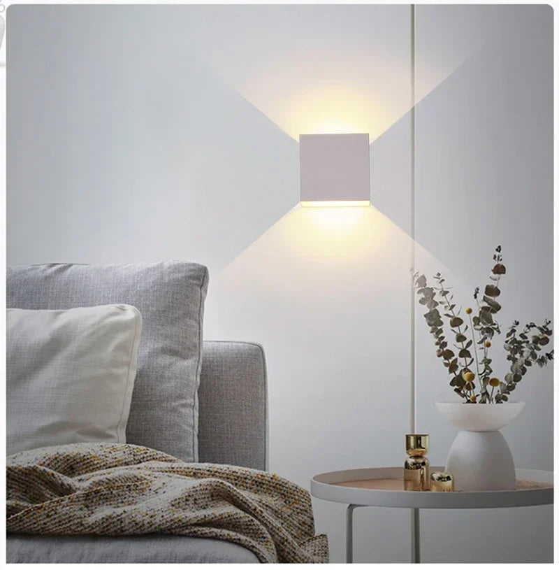 Applique murale LED Wooden Form tactile magnétique aluminium - Lampe design moderne variateur température