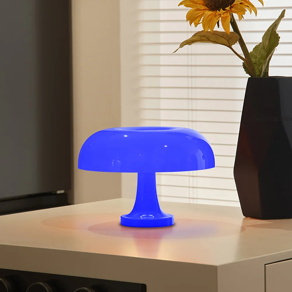 Lampe champignon bohème bleue Bohemushroom 25cm - luminaire décoratif LED