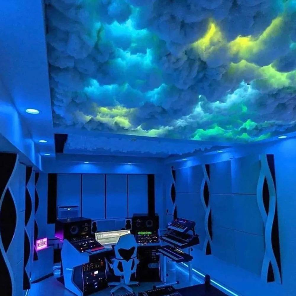 Kit Cloudy : Lampe Led en forme de nuage de tonnerre RGB, bande lumineuse créative en forme de nuage, pour salle de jeu, barre lumineuse murale, atmosphère, fête, Festival, décoration - myledly