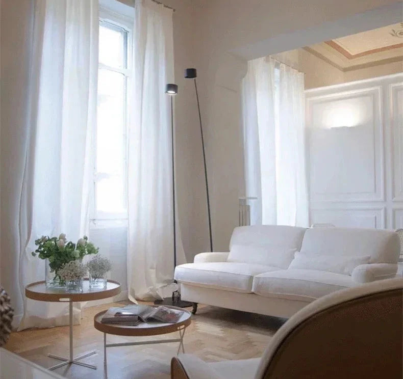Lampadaire spot LED bras extensible - éclairage œuvre art professionnel