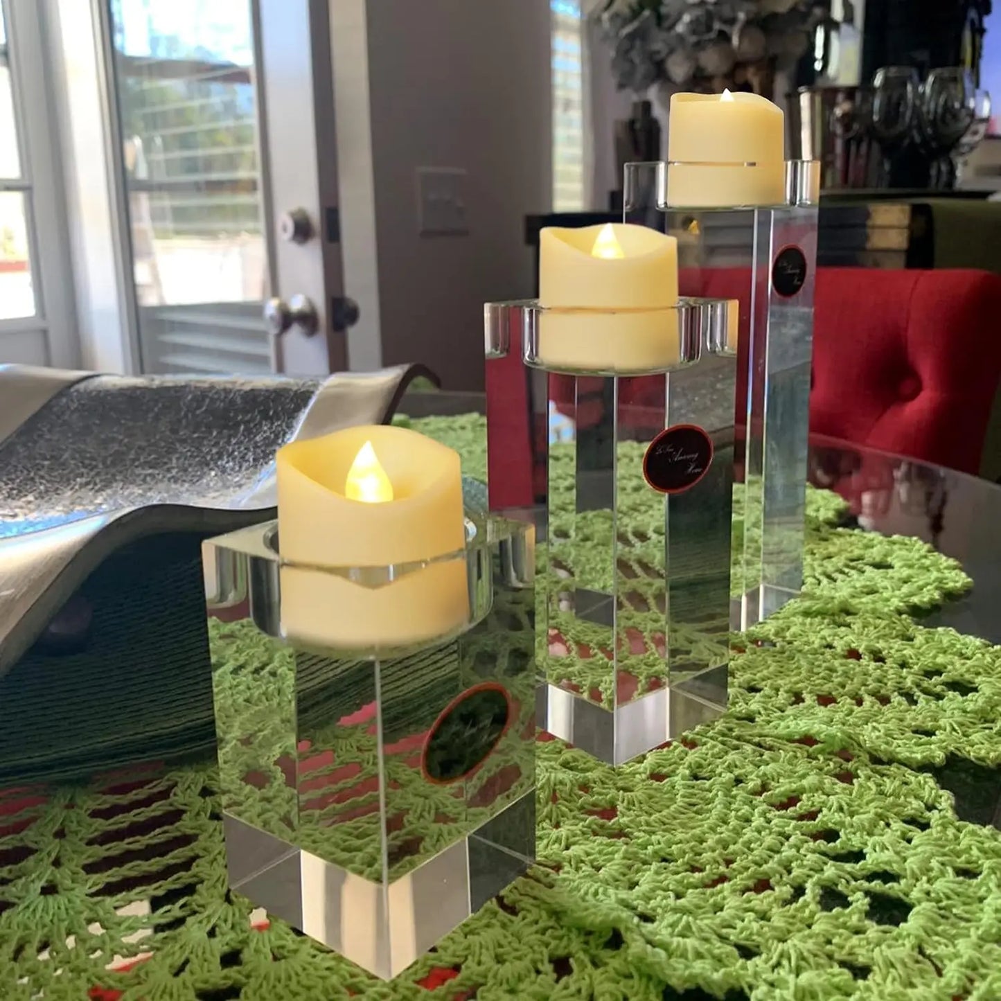 Bougies chauffe-plat LED - lumière blanc chaud effet bougie réaliste