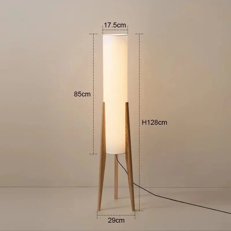 Lampadaire sculptural bois métal décoration professionnelle - couleur hêtre