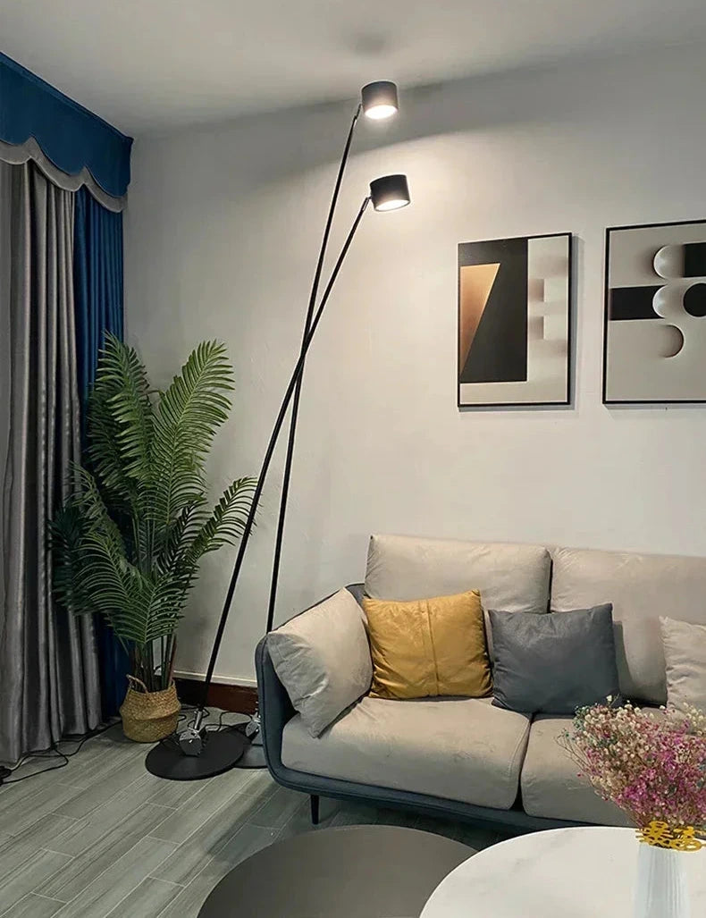 Lampadaire bras extensible LED - vue rapprochée spot directionnel haute luminosité