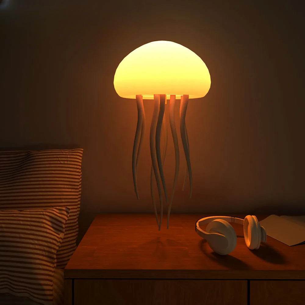 Aurora Medusa Lampe : Lampe de chevet LED type USB C avec commande vocale et option humidificateur Bluetooth - myledly