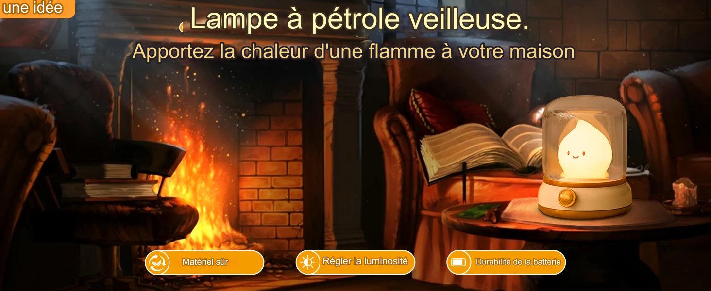 Veilleuse Miniflam LED rechargeable - lampe portable réglable chambre