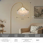 Lampadaire bronze biophilique - vue technique dimensions structure métal - C