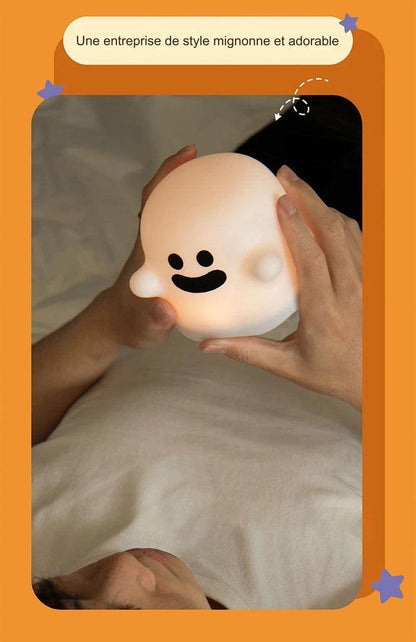 Boo Led : veilleuses pour enfants chambre mignon Boo fantôme Silicone lampe capteur tactile réglable enfant vacances cadeau Rechargeable - myledly