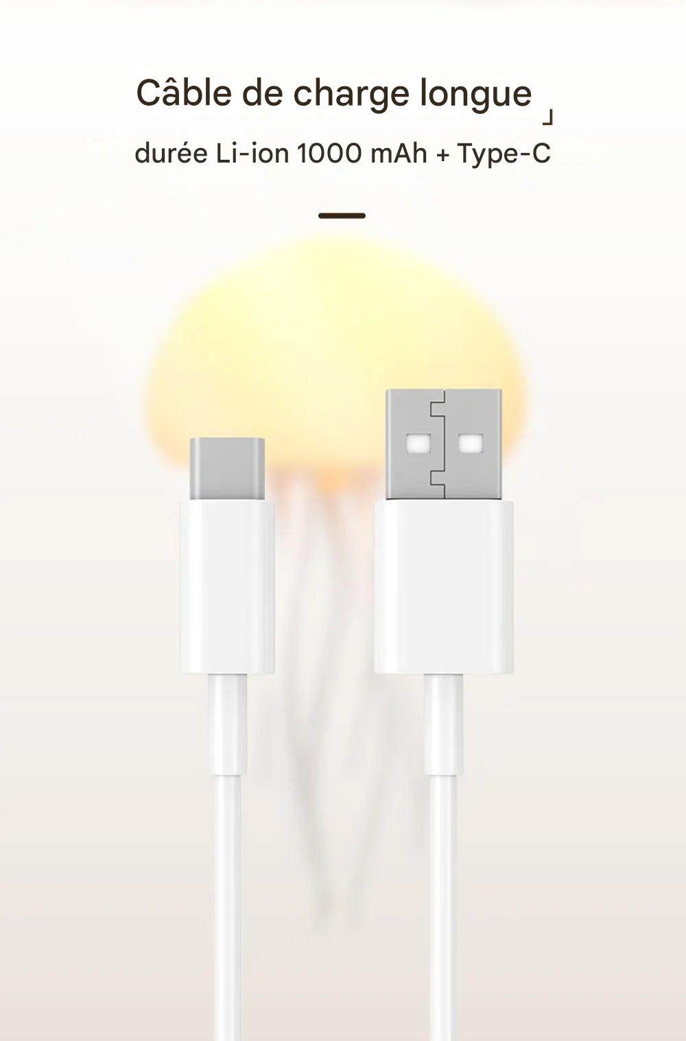 Aurora Medusa Lampe : Lampe de chevet LED type USB C avec commande vocale et option humidificateur Bluetooth - myledly