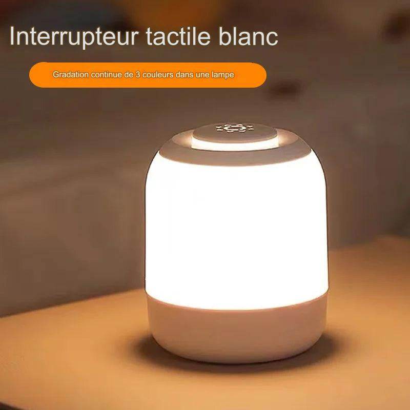 Night Led : Lampe de table LED avec capteur tactile, 3 couleurs réglables, rechargeable par USB, lampe de chevet portable, lampe de bureau pour enfant, cadeau pour bébé - myledly