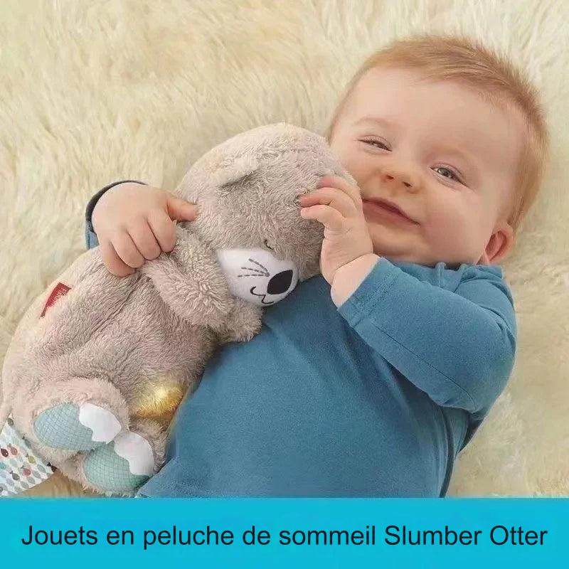 LumiOurs : Poupée en peluche pour bébé, ours respirant, nouveau-né, sommeil apaisant, compagnon de jeu, loutre, jouet pour enfants, musique, compagnon de sommeil, son et lumière, jouet cadeau - myledly