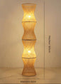 Lampe sur pied bambou artisanal - éclairage tamisé décoration wabi-sabi