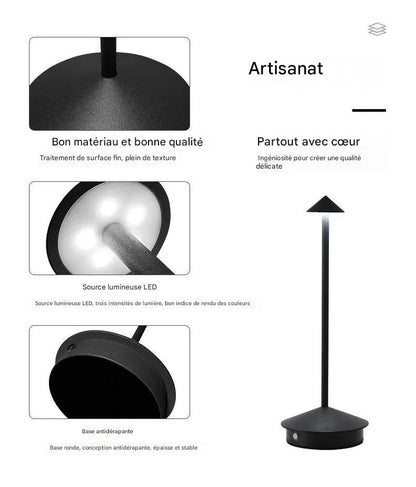 Lampe portable variateur tactile intégré - artisanat
