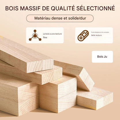 Wooden Mushroom : Lampe de chevet en bois de hêtre et de noyer, interrupteur tactile, intensité variable, rechargeable par USB