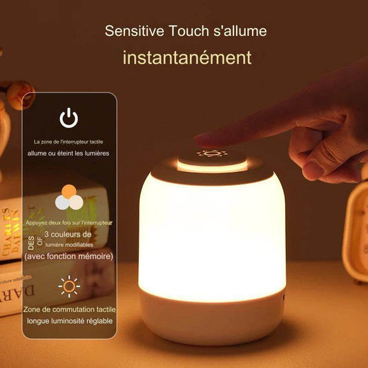 Night Led : Lampe de table LED avec capteur tactile, 3 couleurs réglables, rechargeable par USB, lampe de chevet portable, lampe de bureau pour enfant, cadeau pour bébé - myledly