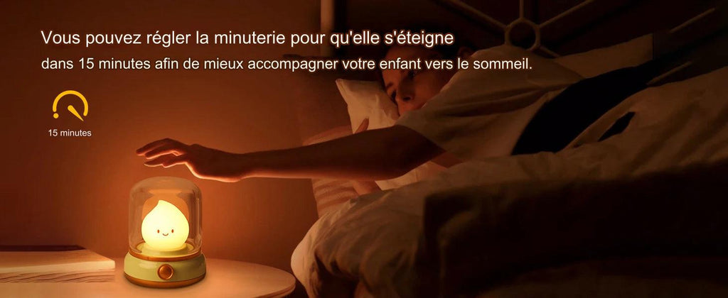 Veilleuse Miniflam LED rechargeable - lampe portable réglable chambre