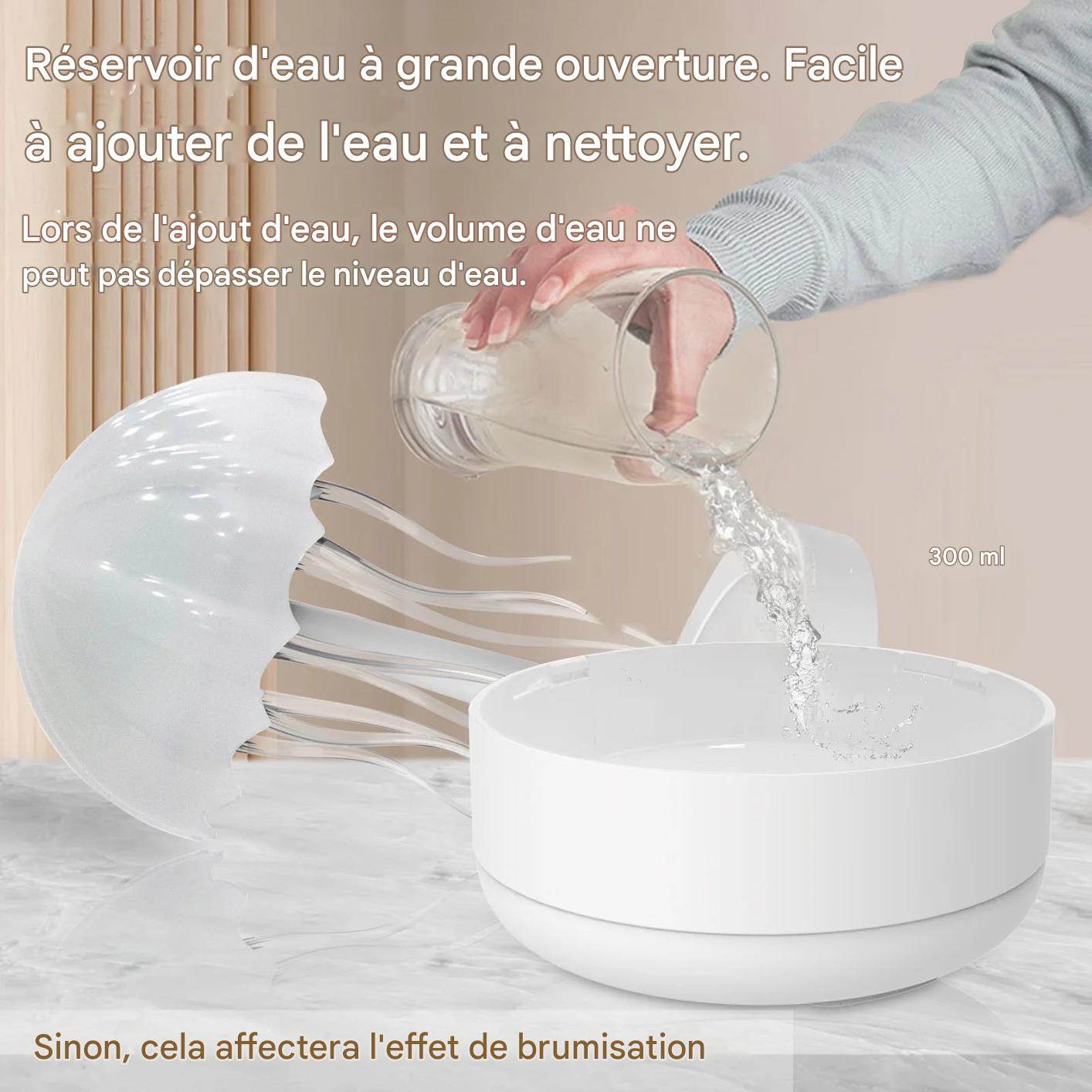 Aurora Medusa Lampe : Lampe de chevet LED type USB C avec commande vocale et option humidificateur Bluetooth - myledly