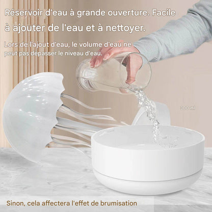 Aurora Medusa Lampe : Lampe de chevet LED type USB C avec commande vocale et option humidificateur Bluetooth - myledly