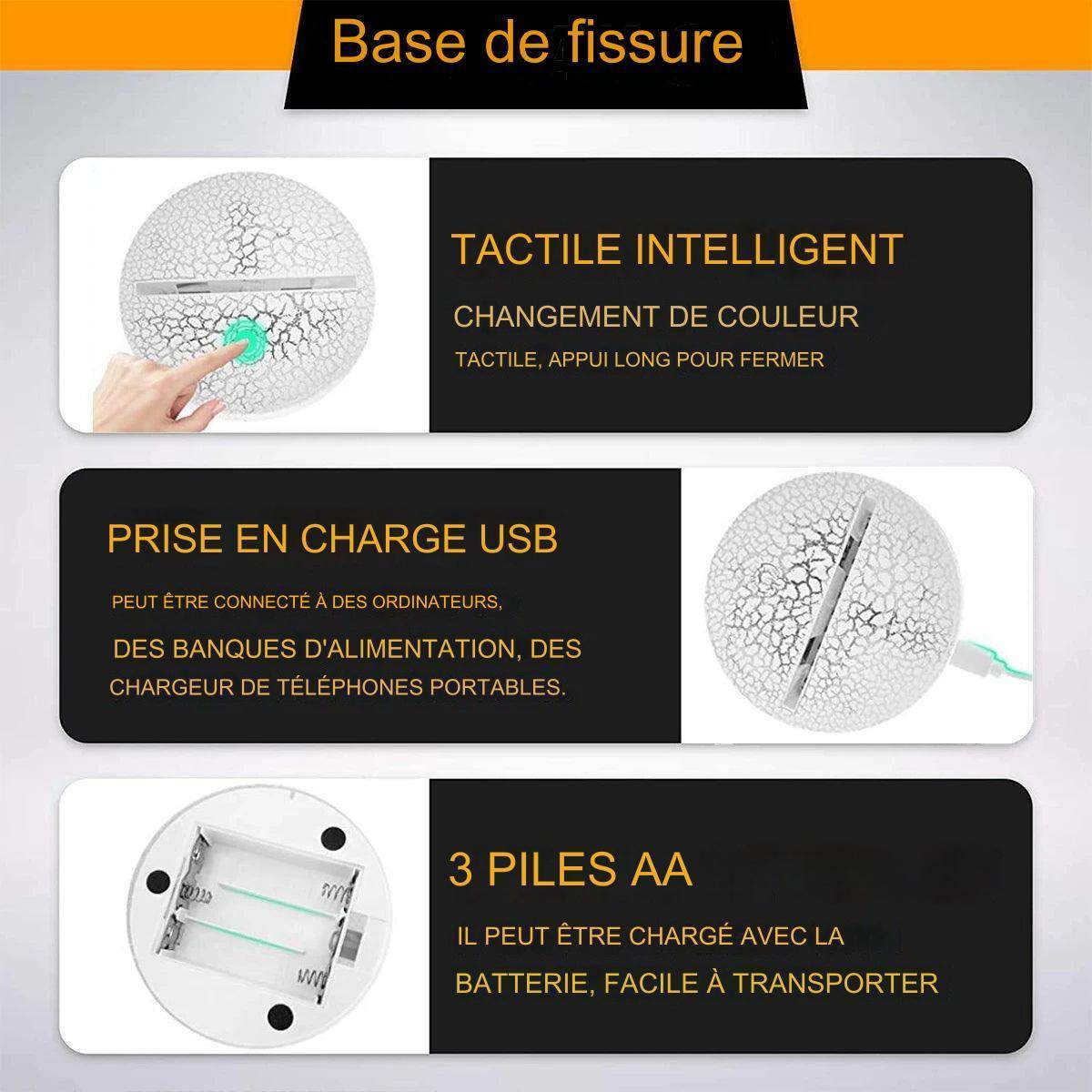 3D LED : Lampe RGB pour salle de jeu, configuration de jeu, veilleuse alimentée par USB, lampe de Table pour décoration de chambre à coucher, lumières de noël - myledly