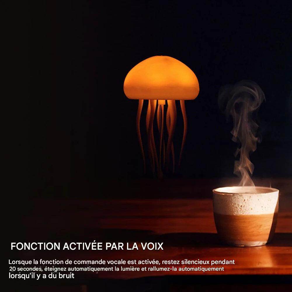 Aurora Medusa Lampe : Lampe de chevet LED type USB C avec commande vocale et option humidificateur Bluetooth - myledly