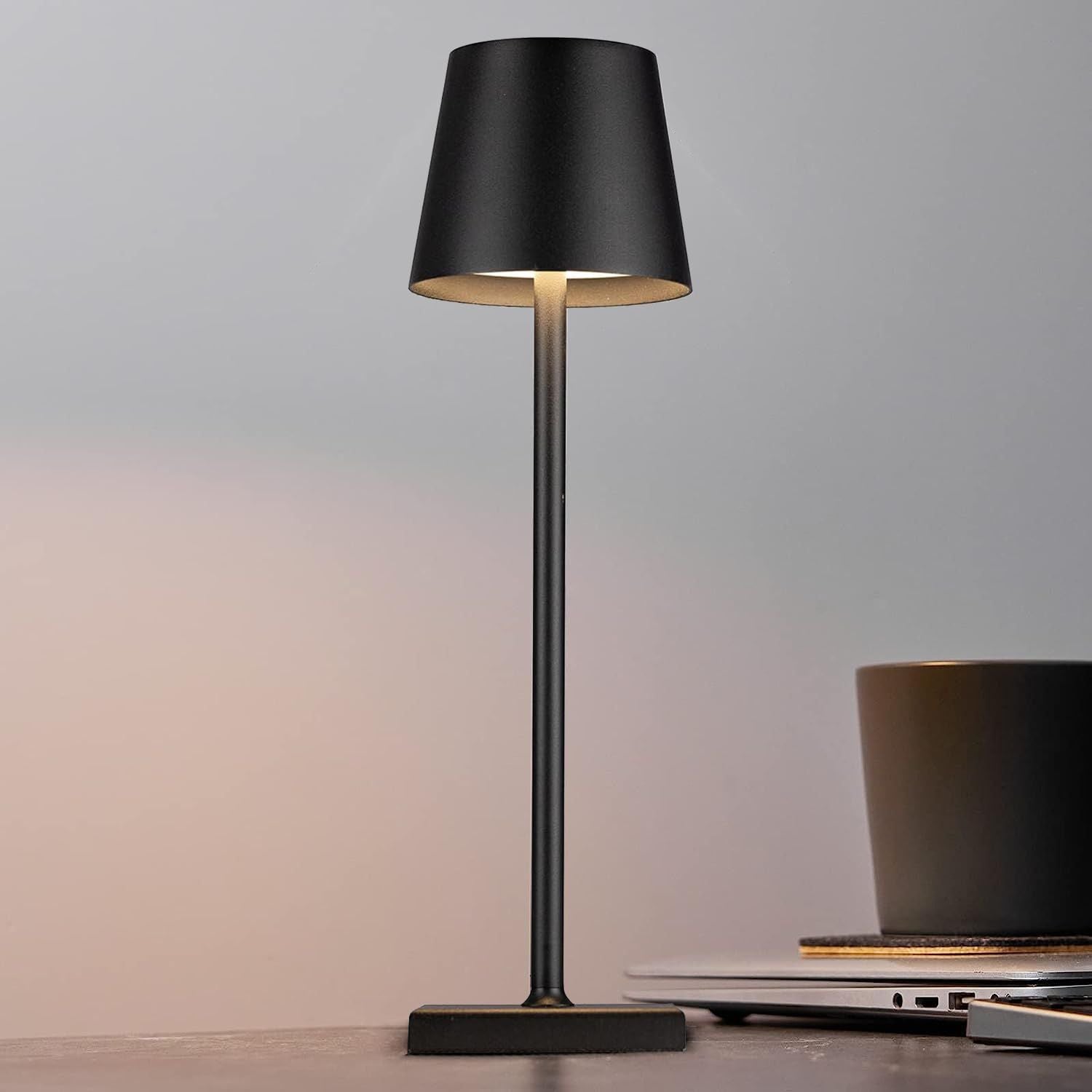 Lampe rechargeable aluminium 5200mAh tactile - vue principale design contemporain