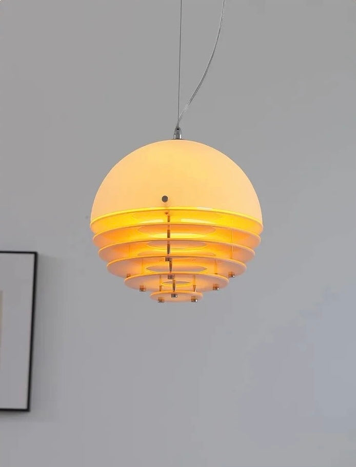 SONNE Suspension acrylique orange Bauhaus