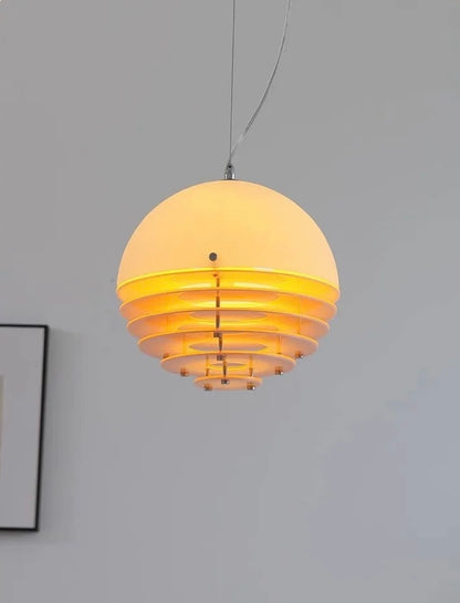 SONNE Suspension acrylique orange Bauhaus - Lustre médiéval restaurant bar