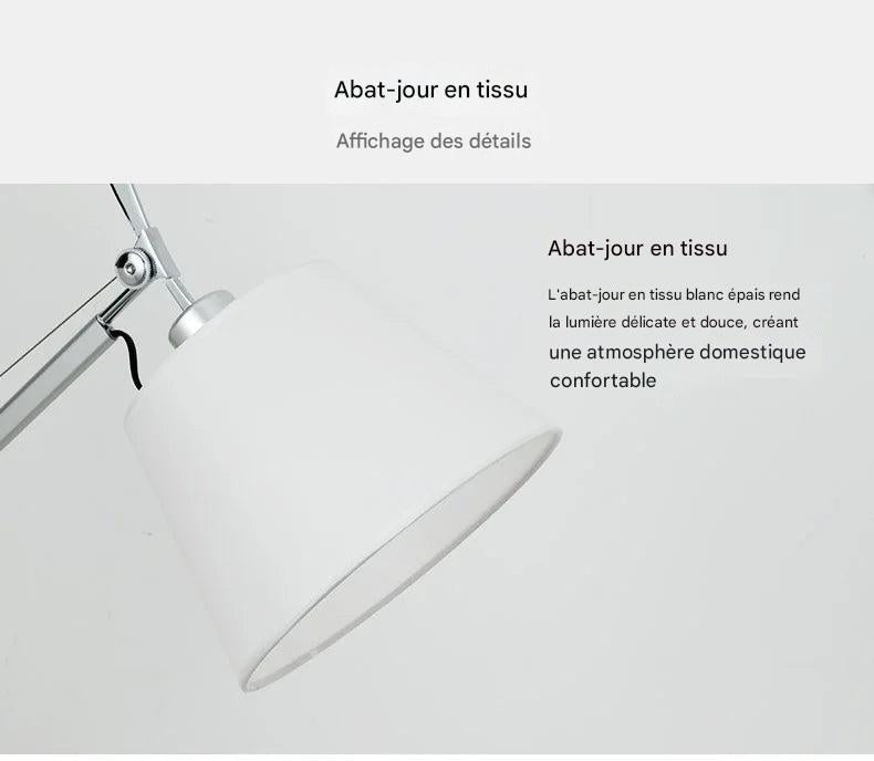 Lampadaire design minimaliste - détail assemblage simple structure aluminium