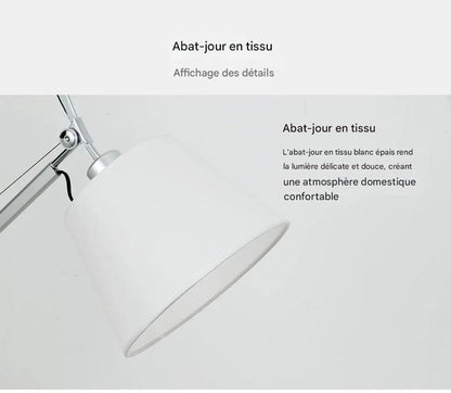 Lampadaire design minimaliste - détail assemblage simple structure aluminium