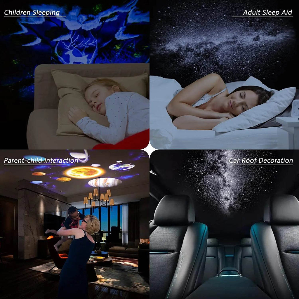 Cosmos projector : Veilleuse galaxie projecteur ciel étoilé projecteur 360 ° rotation planétarium lampe pour enfants chambre saint valentin cadeau mariage déco - myledly