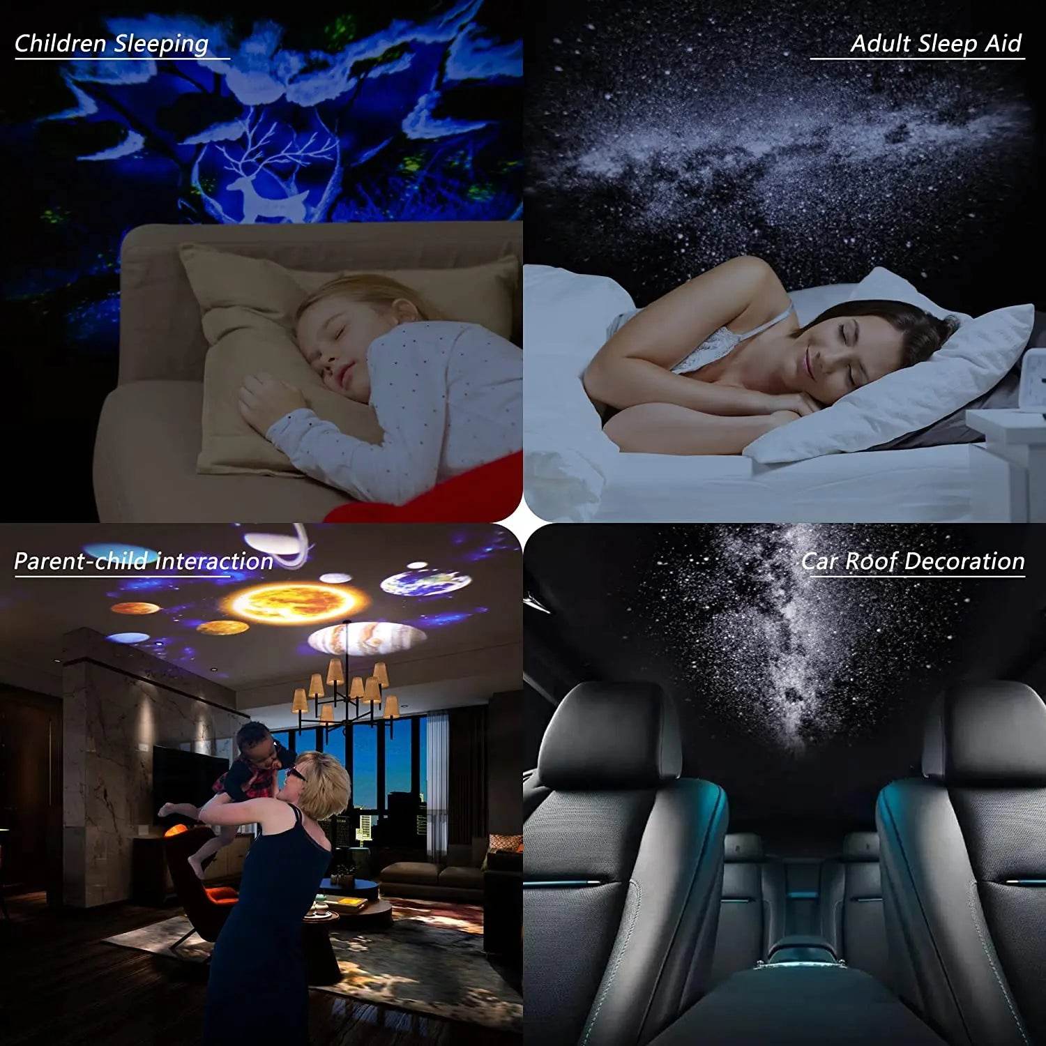 Cosmos projector : Veilleuse galaxie projecteur ciel étoilé projecteur 360 ° rotation planétarium lampe pour enfants chambre saint valentin cadeau mariage déco - myledly