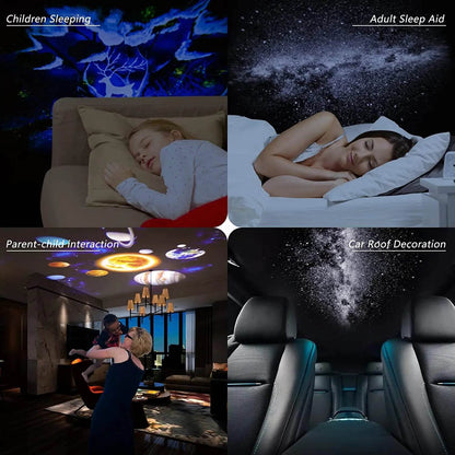 Cosmos projector : Veilleuse galaxie projecteur ciel étoilé projecteur 360 ° rotation planétarium lampe pour enfants chambre saint valentin cadeau mariage déco - myledly
