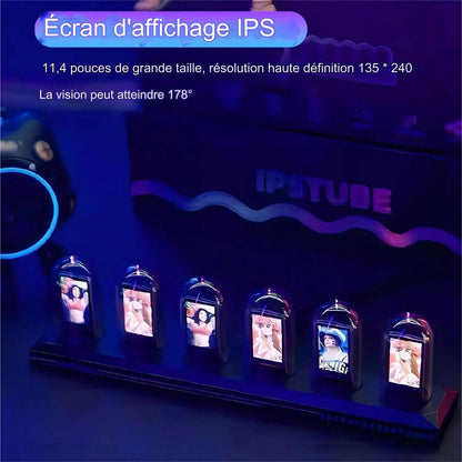 Tube clock : RGB Nixie Tube horloge LED, couleur écran bricolage analogique numérique Tube veilleuses jeu bureau décoration de la maison idée cadeau - myledly