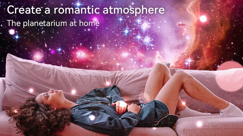 Cosmos projector : Veilleuse galaxie projecteur ciel étoilé projecteur 360 ° rotation planétarium lampe pour enfants chambre saint valentin cadeau mariage déco - myledly