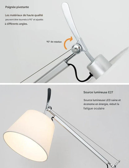 Lampe sur pied arc contemporain - ambiance raffinée salon moderne