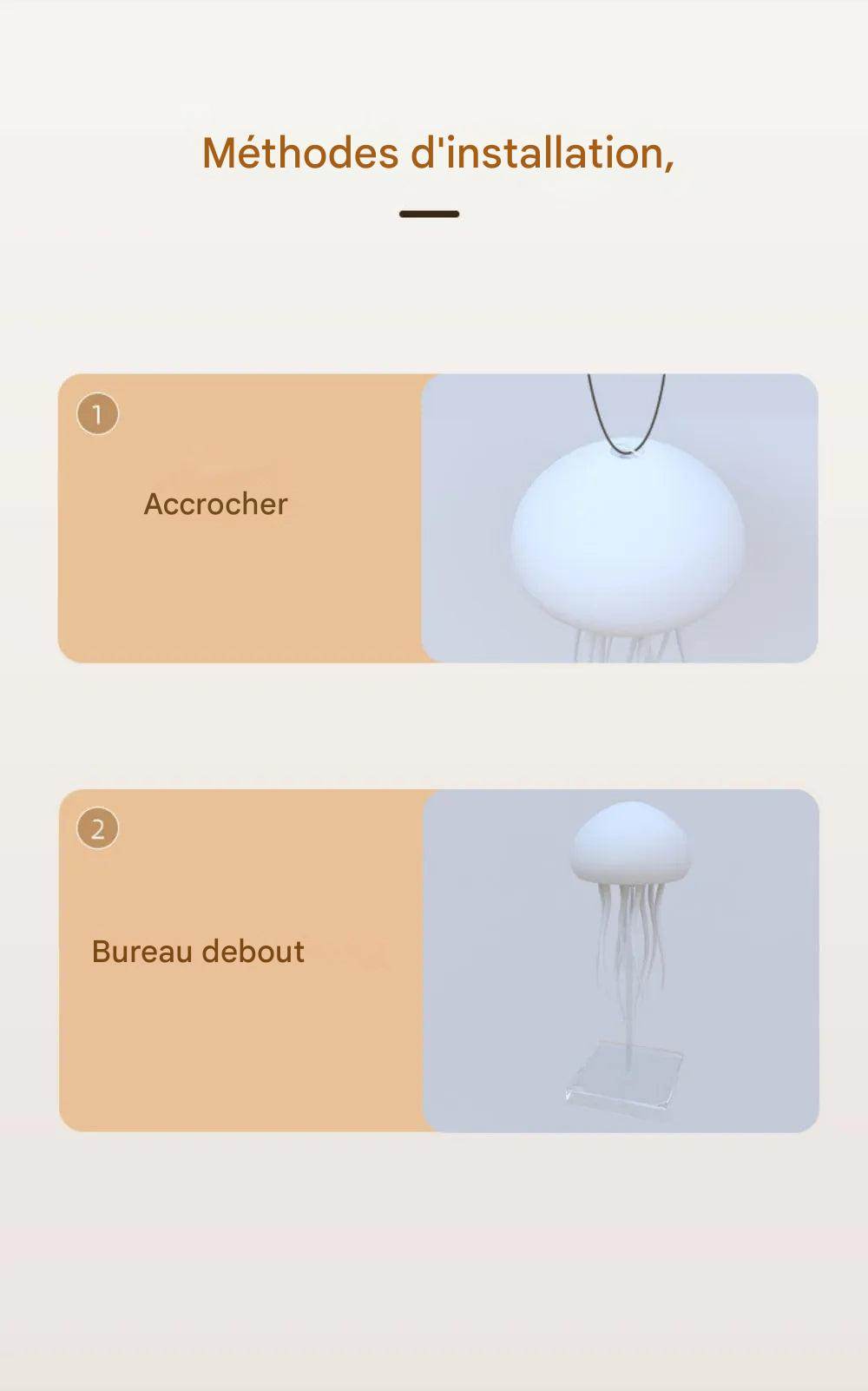 Aurora Medusa Lampe : Lampe de chevet LED type USB C avec commande vocale et option humidificateur Bluetooth - myledly