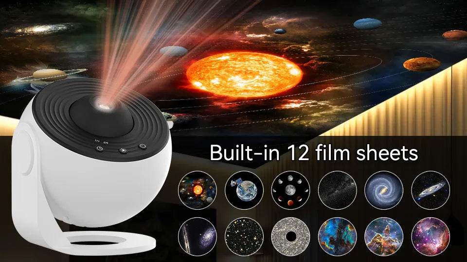 Cosmos projector : Veilleuse galaxie projecteur ciel étoilé projecteur 360 ° rotation planétarium lampe pour enfants chambre saint valentin cadeau mariage déco - myledly