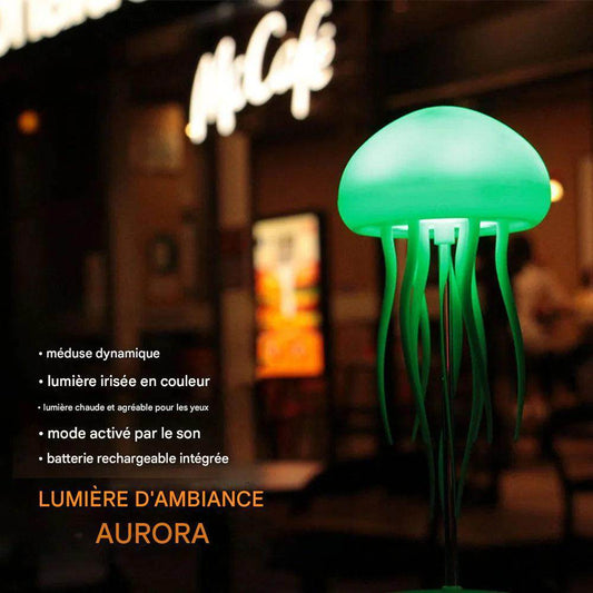 Aurora Medusa Lampe : Lampe de chevet LED type USB C avec commande vocale et option humidificateur Bluetooth - myledly