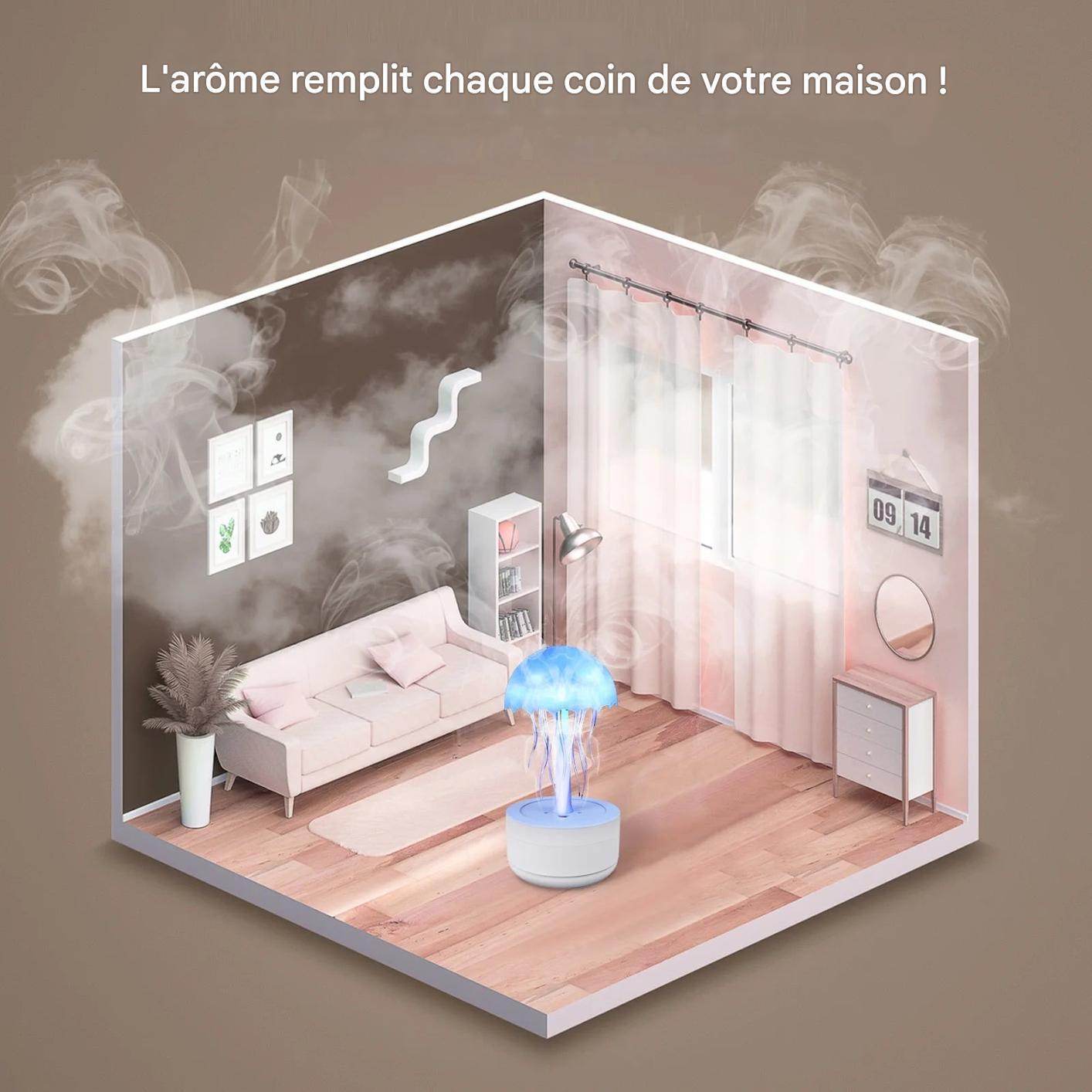 Aurora Medusa Lampe : Lampe de chevet LED type USB C avec commande vocale et option humidificateur Bluetooth - myledly