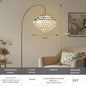 Lampadaire bronze biophilique - vue technique dimensions structure métal - B