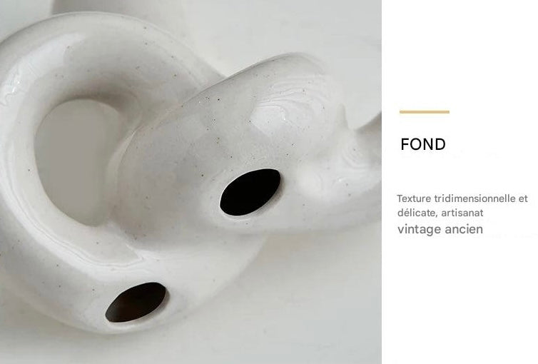 Bougeoir Céramique artisanal - bougeoir moderne décoratif élégant