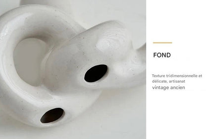 Bougeoir Céramique artisanal - bougeoir moderne décoratif élégant