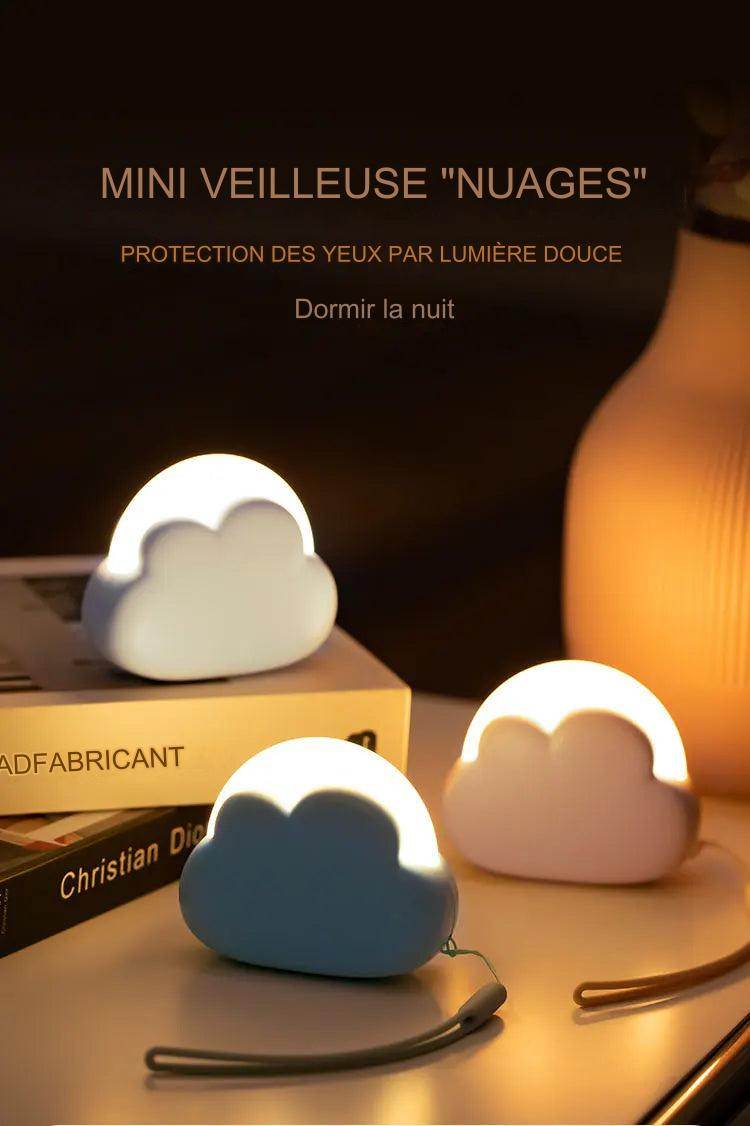 Cloudy Led : Nuage veilleuse Mini USB sans fil Adorable nuage forme LED veilleuse pour chambre bébé enfants cadeau créatif - myledly