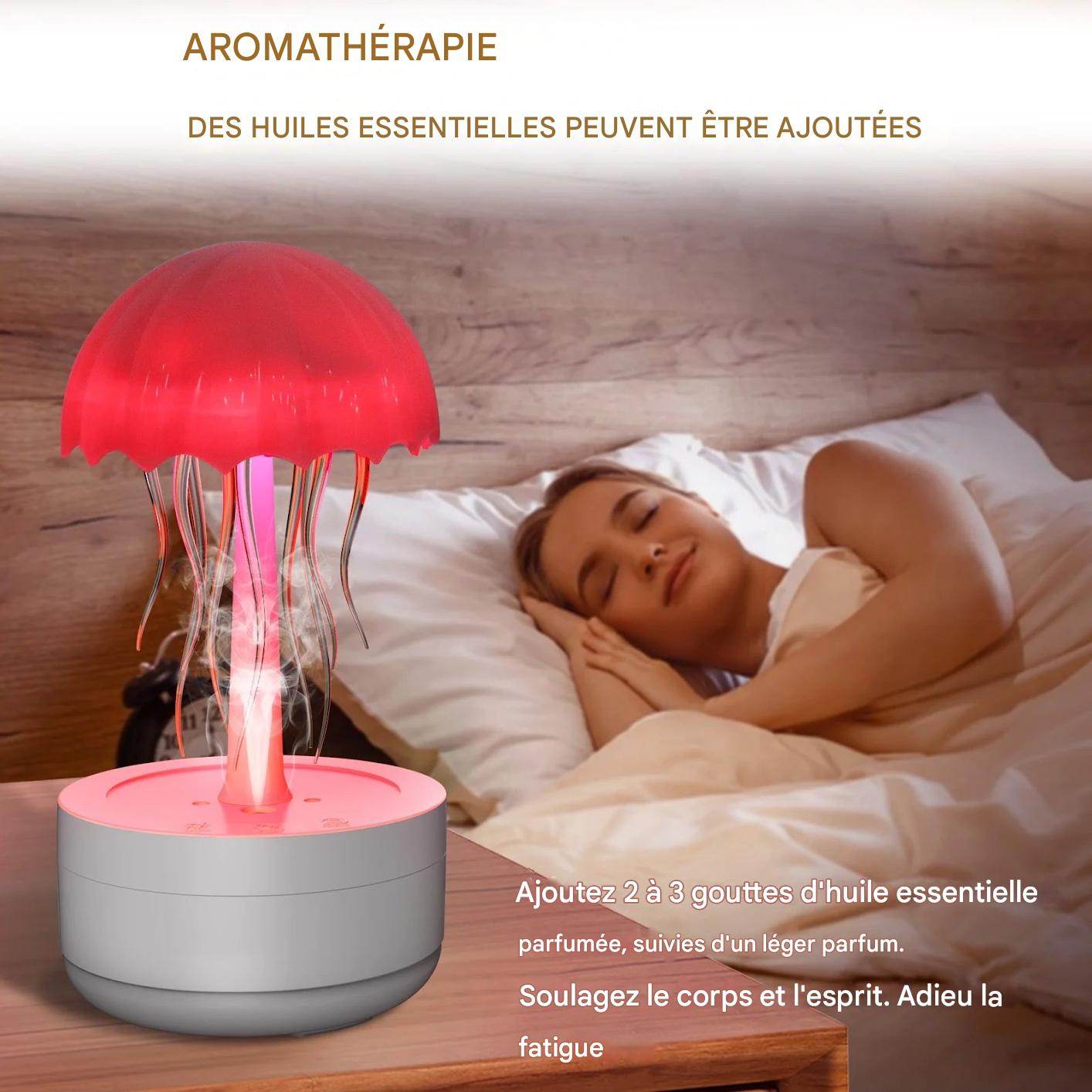 Aurora Medusa Lampe : Lampe de chevet LED type USB C avec commande vocale et option humidificateur Bluetooth - myledly