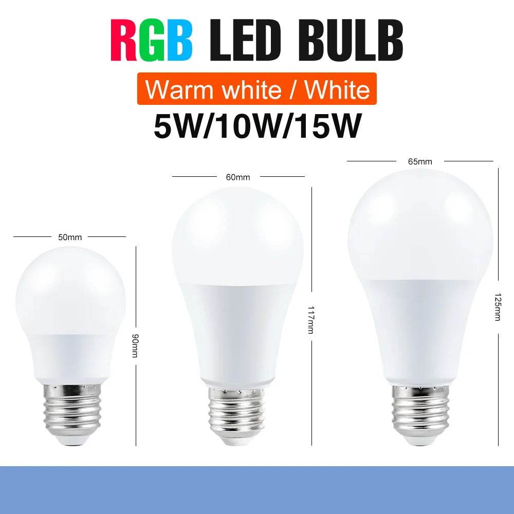 LED BULB : RGB 5W 10W 15W RGBWW, 110V, lampe LED RGBW colorée modifiable avec télécommande IR - myledly