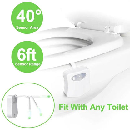 WC Led : ZK30 Smart PIR capteur de mouvement siège de toilette veilleuse 8/16 couleurs rétro-éclairage étanche pour cuvette de toilette lampe à LED WC lumière de toilette - myledly